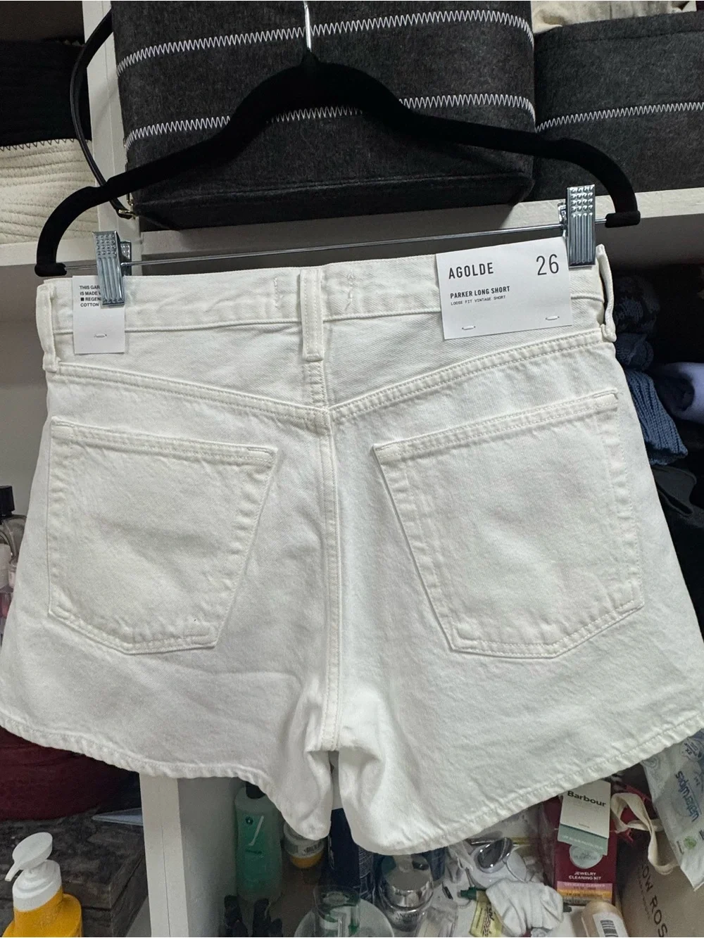NWT AGOLDE Parker Long soft white size 26/ High Rise Premium - Picture 3 of 4